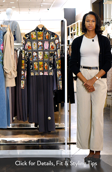 Alice + Olivia Delaina Enchanted Tarot Mock Neck Jersey Top