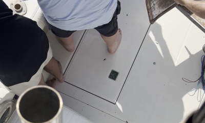 Releasing a blue marlin