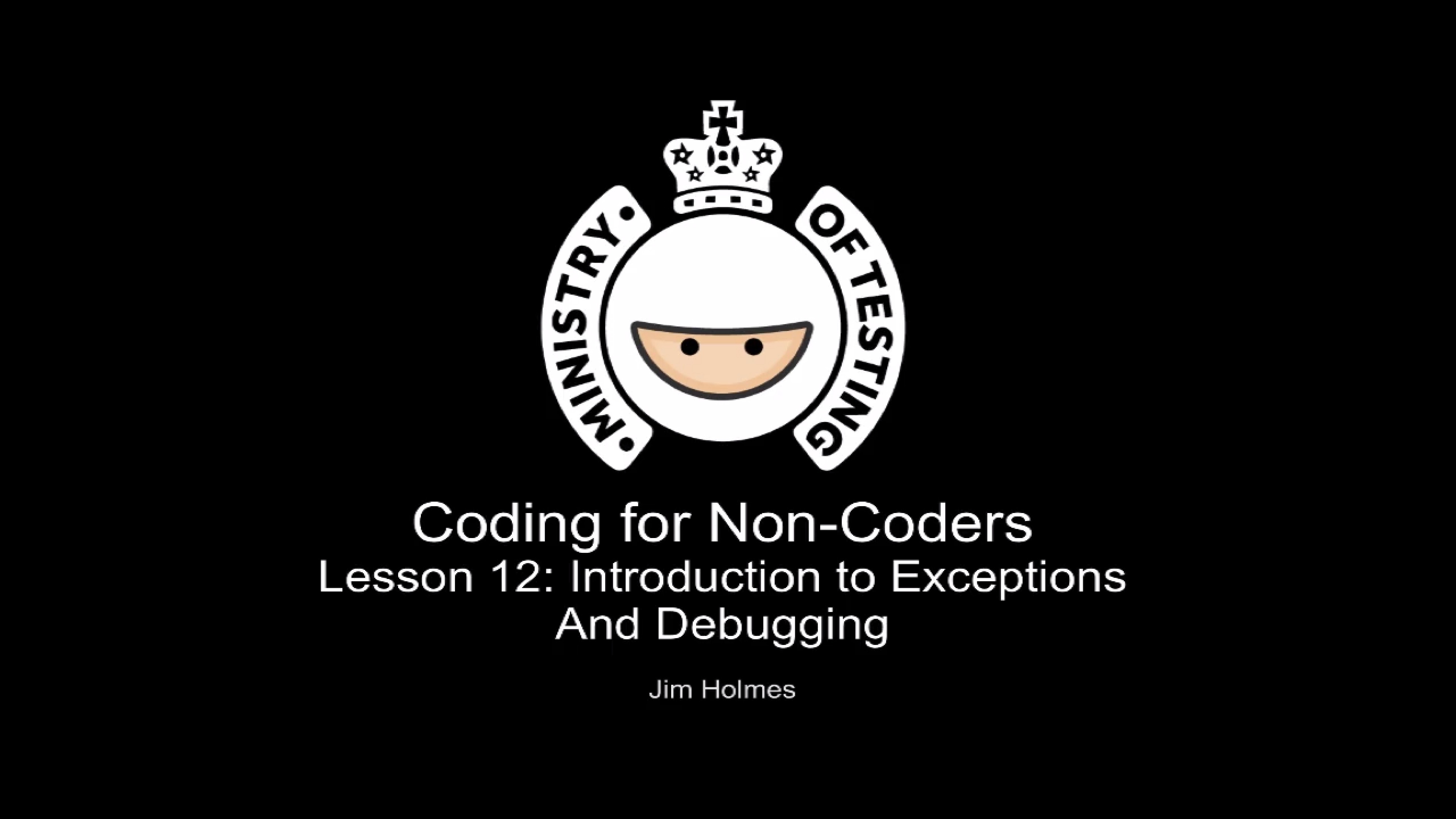 Introduction to Exceptions and Debugging