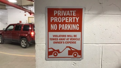 No Parking Violators Will Be Towed Private Property Sign