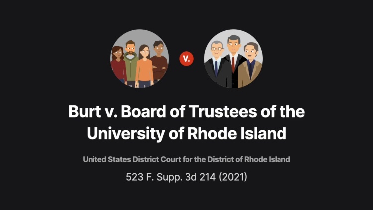 Burt v. Board of Trustees of the University of Rhode Island