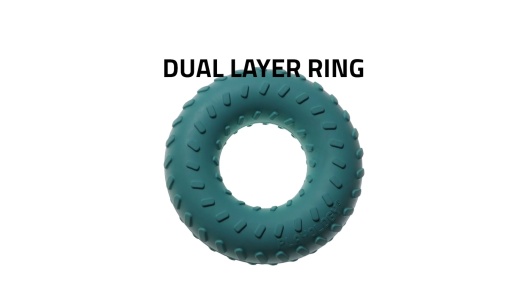 PLAYOLOGY Scented Dual Layer Ring Dog Toy, Medium, Peanut Butter