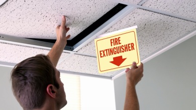 Custom 2-Sided Z-Sign for Ceiling