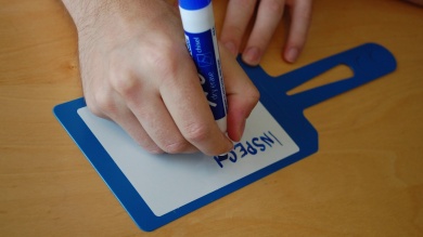 4 in. x 7 in. Orange Dry Erase Tag