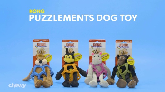 KONG Puzzlements Monkey Dog Toy, Multicolored, Large 