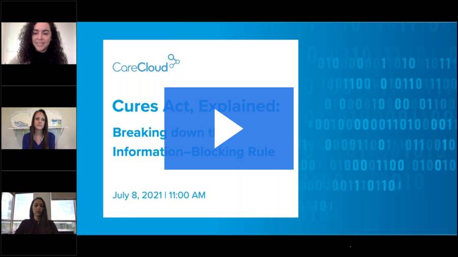 Medical Practice Management Webinar - Cures Act Explained - Info Blocking