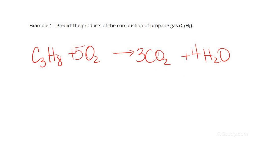 Predicting The Products Of A Combustion Reaction | Chemistry | Study.com