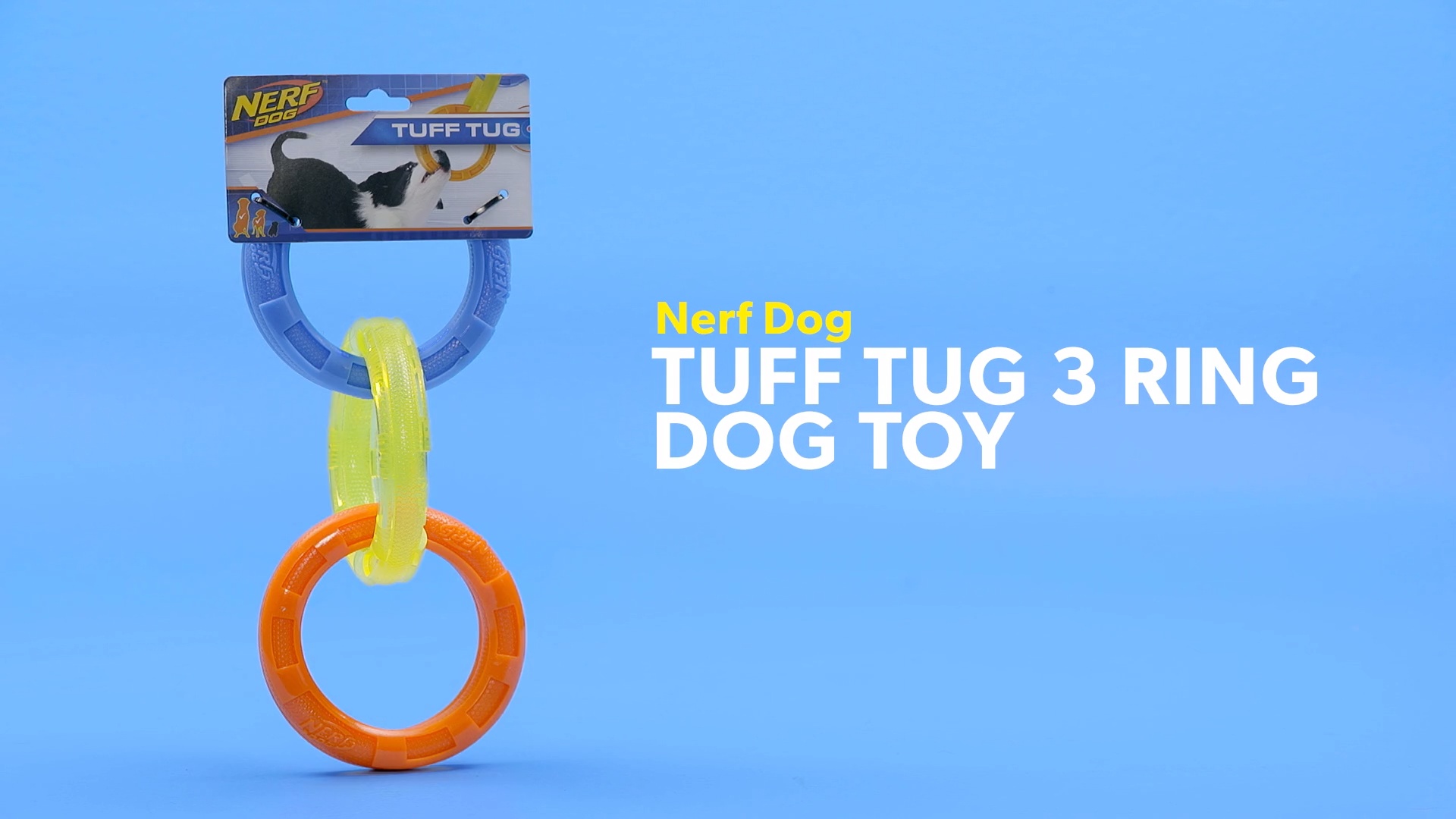 nerf 3 ring dog toy