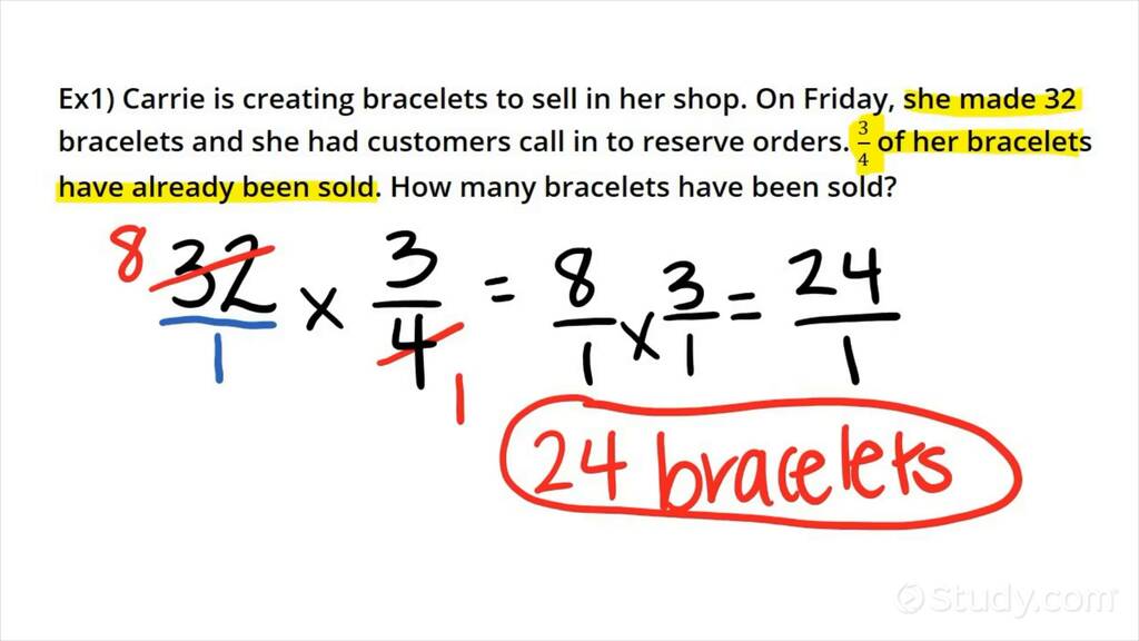 problem solving involving multiplication of fractions