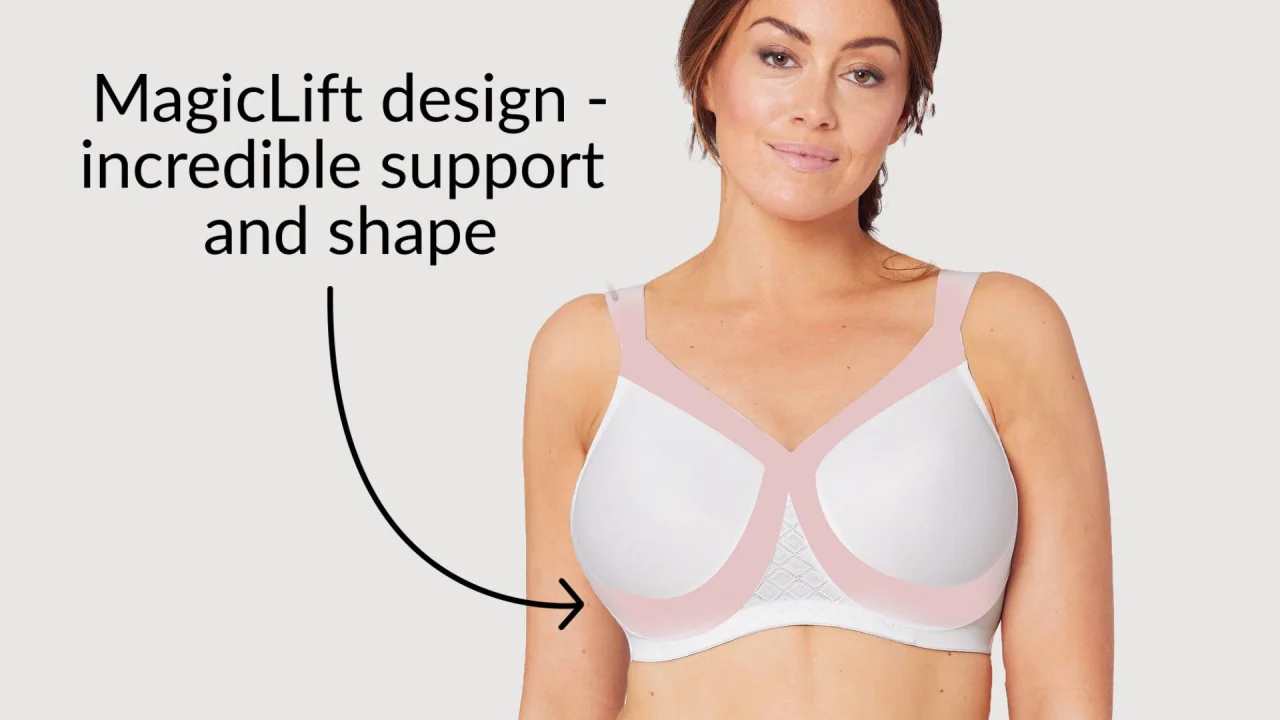Glamorise COMFORT LIFT Bra 46C Wirefree Support 3-Piece Cups Soft Lace  Taupe NEW