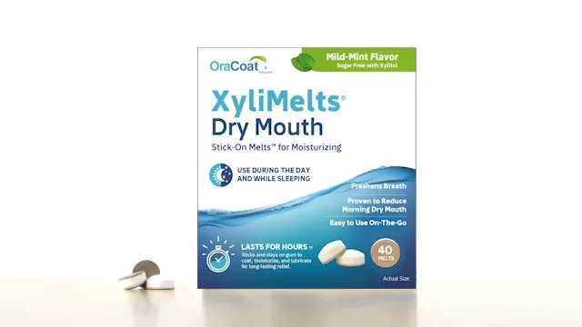 XyliMelts Stick-On Melts for Dry Mouth Moisturizing 40 Count — Mountainside  Medical Equipment