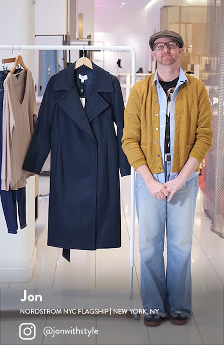 Reiss Odette Wool Blend Wrap Coat | Nordstrom