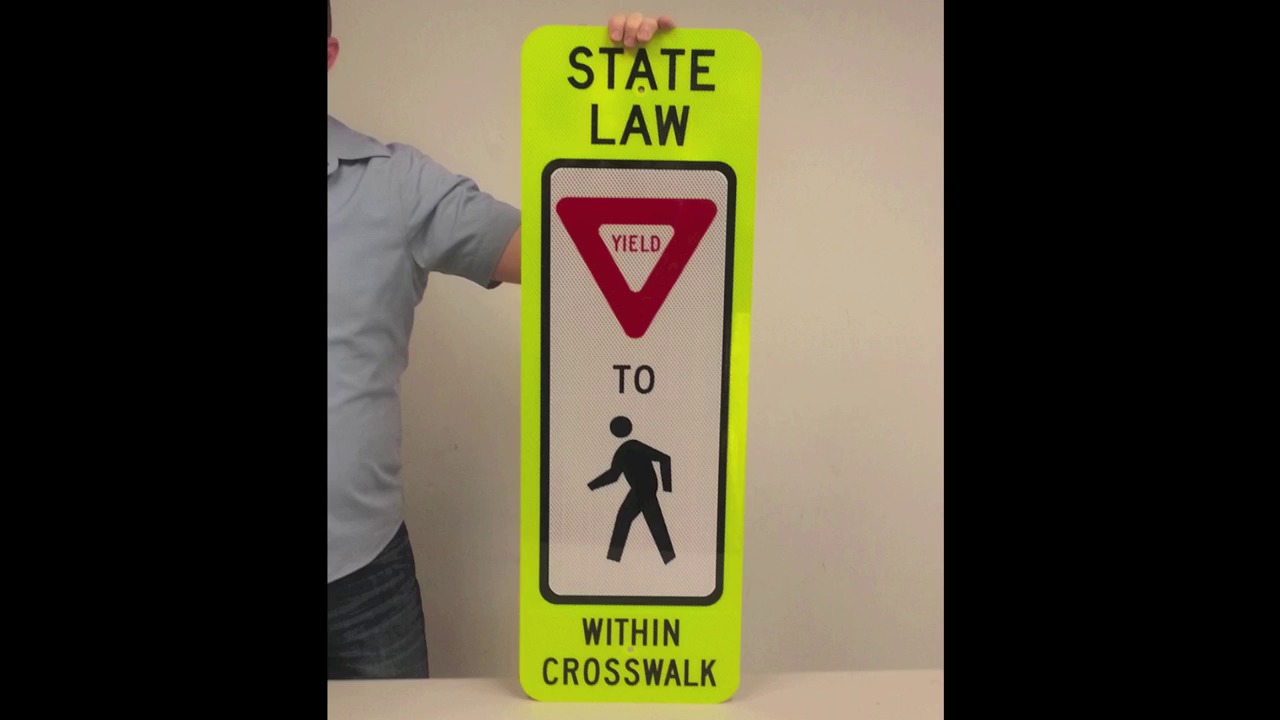 Fluorescent Yellow Green Diamond Grade Reflective Aluminum Sign