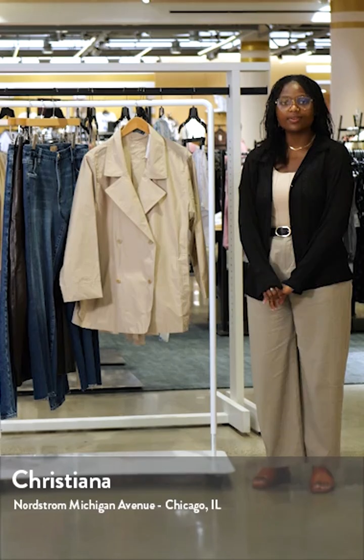 Eileen Fisher Organic Cotton Blend Crop Trench Coat | Nordstromrack