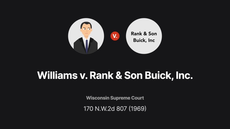 Williams v. Rank & Son Buick, Inc.