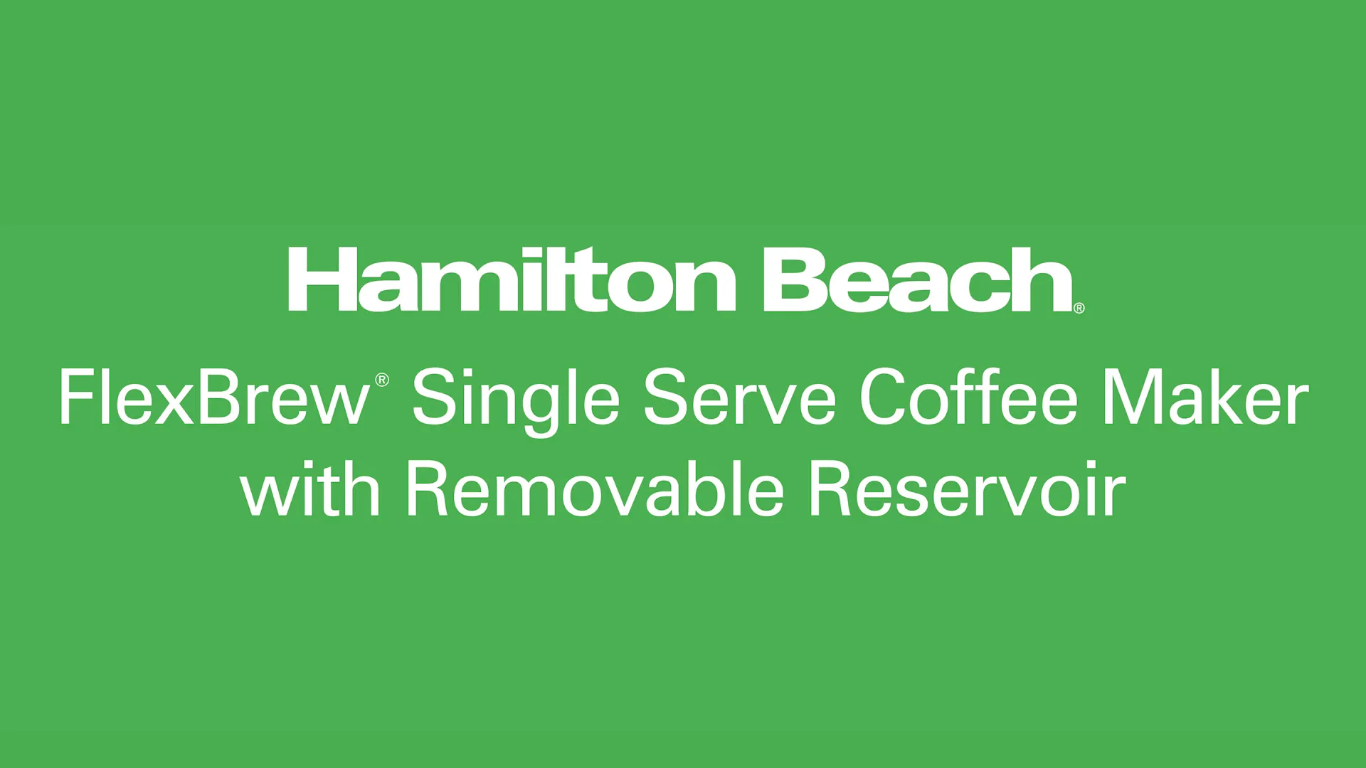 Hamilton Beach Flexbrew Single-serve Coffee Maker