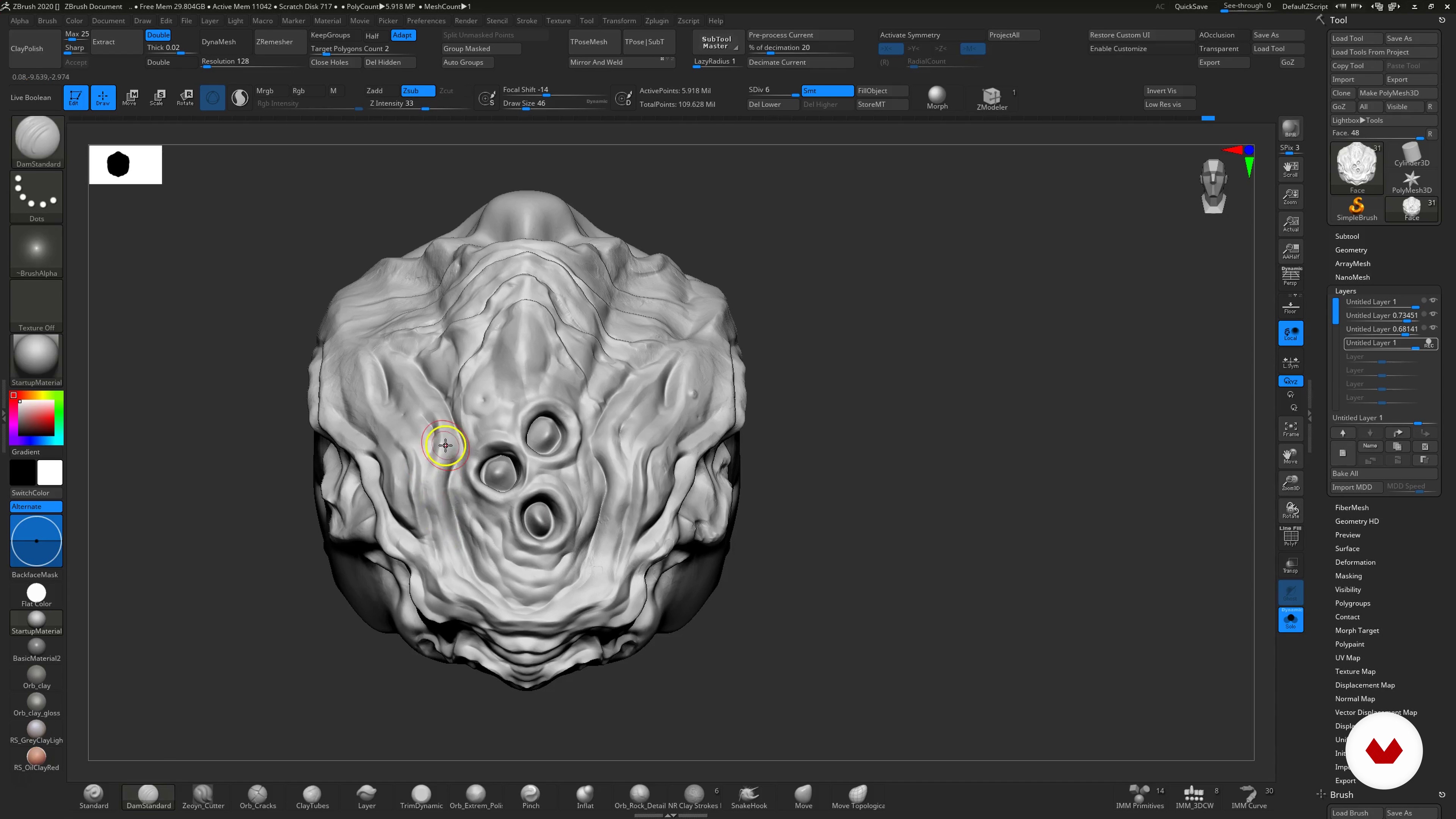 how to invert mask in zbrush