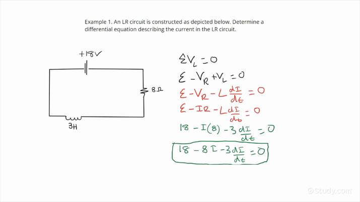 Using Kirchhoff's Rules to Construct a Differential Equation to ...