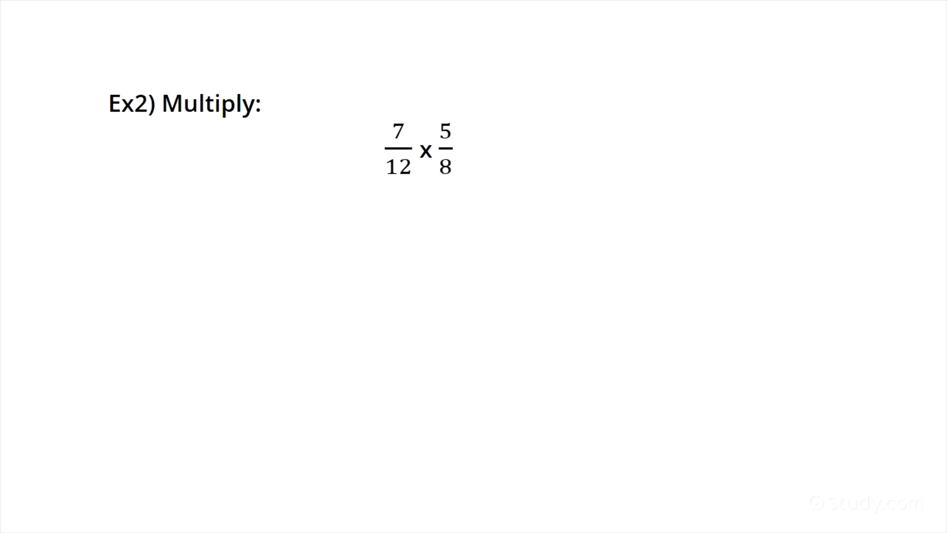 How to multiply fractions study