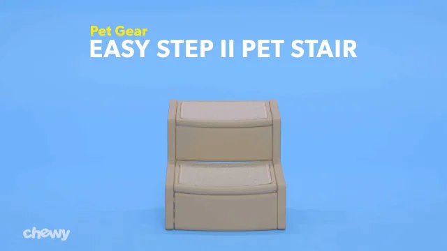 Pet Gear Easy Step II Pet Stairs 2 Step for Cats/Dogs up to 75-pounds Portable Removable Washable Carpet Tread 