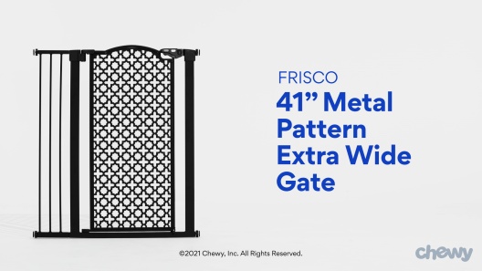 Frisco Metal Geometric Pattern Extra Tall Auto-close Dog Gate