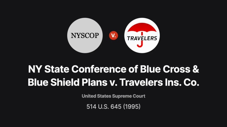 New York State Conference of Blue Cross and Blue Shield Plans v. Travelers Insurance Co.