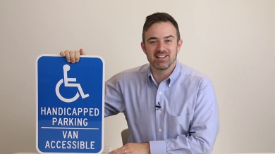 Handicapped Parking Van Accessible Sign (with Graphic)