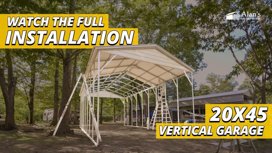 Video thumbnail for 20x45 Vertical Carport - Installation Process