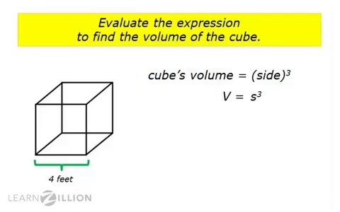 expressions algebraic cube lesson volume surface ready area grade variables solve substituting values