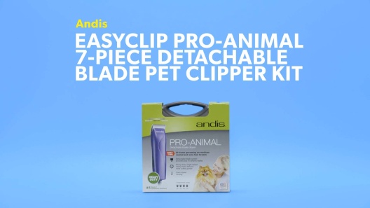 ANDIS Pro-Animal 7-Piece Detachable Blade Pet Clipper Kit 