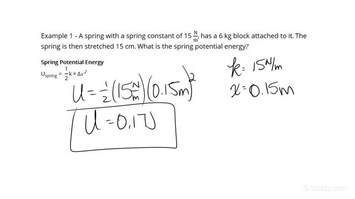 How to Calculate the Spring Potential Energy of an Object | Physics