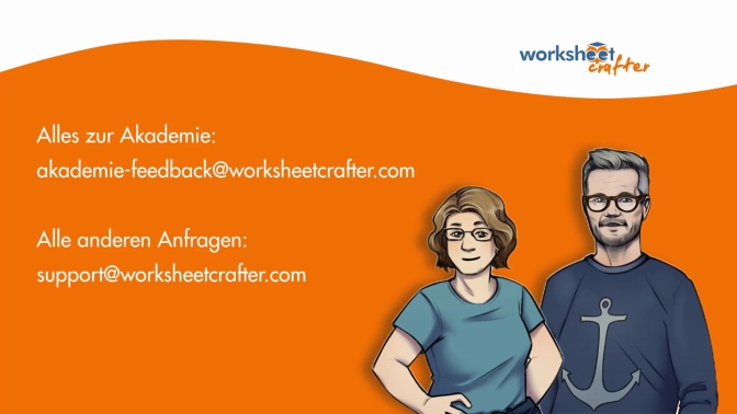 18 - Ende und Abschluss des Kurses zum Worksheet Crafter