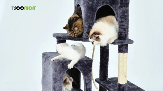 TSCOMON Multi-Level 58-in Plush Cat Tree & Condo