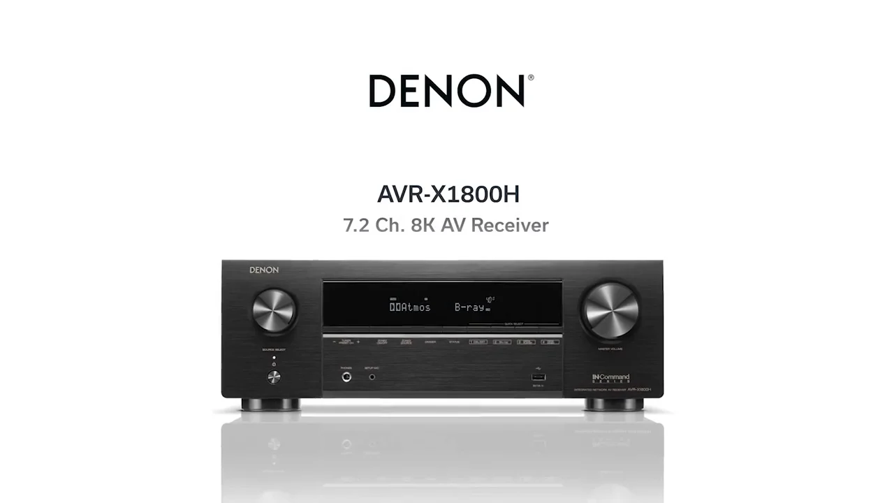 AVR-X1800H - 7.2 Ch. 80W 8K AV Receiver with HEOS® Built-in