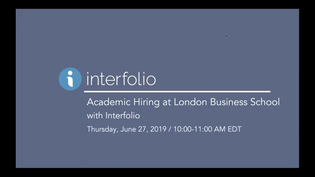 On-Demand Webinar: London Business School - Interfolio
