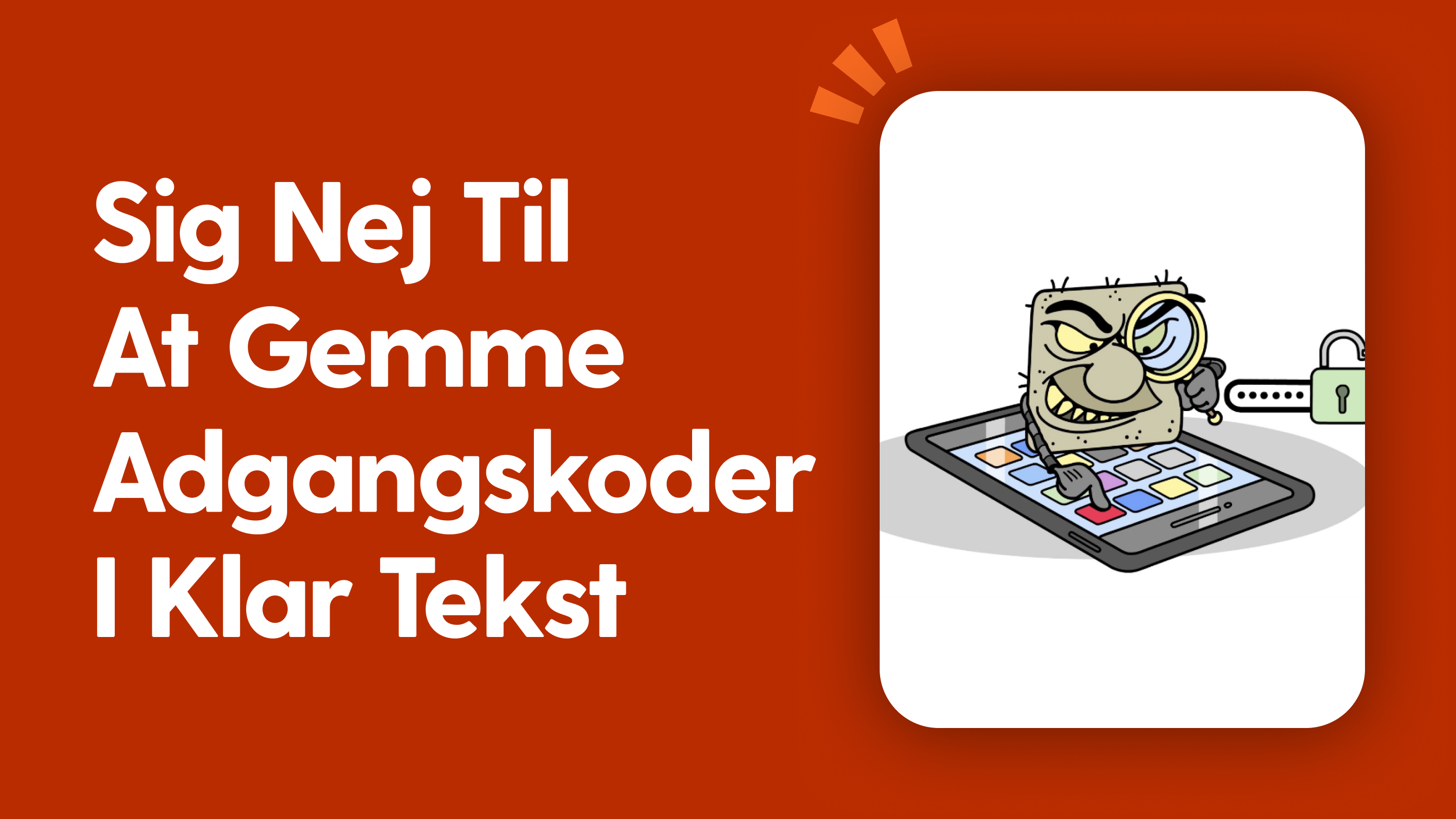 Sig nej til at gemme adgangskoder i klar tekst