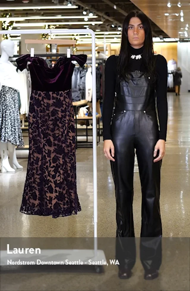 ★セール♪★Marchesa Notte ベルベットバーンアウトガウン★ Marchesa Notte Floral Burnout Velvet Cocktail Dress | Nordstrom