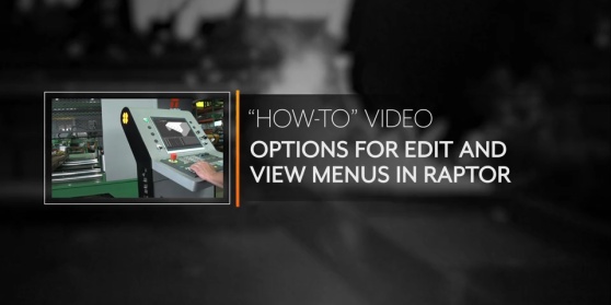 Edit View Menus in Raptor Edit View Menus in Raptor
