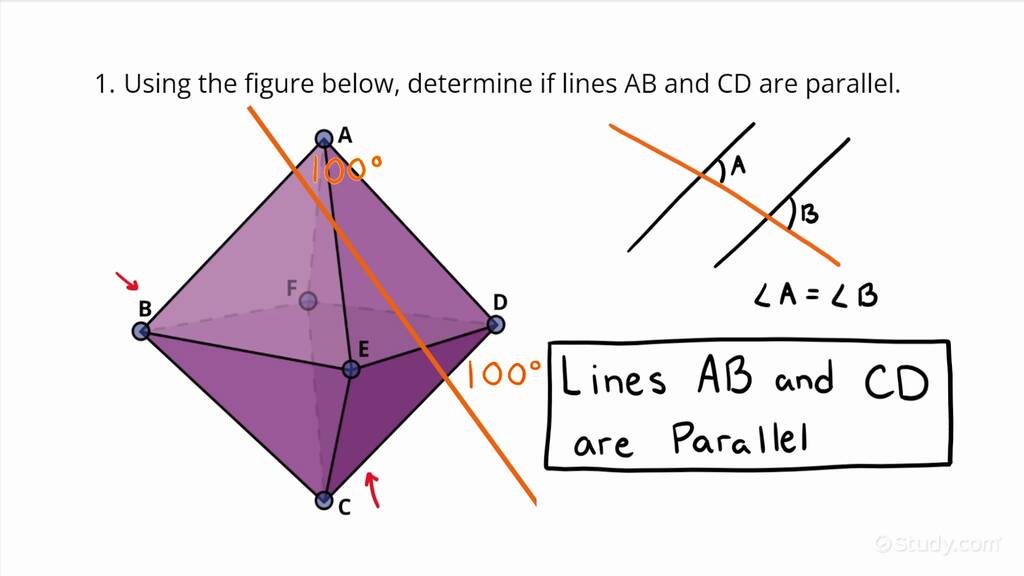 How T0 Identify Parallel Lines In 3 Dimensional Diagrams Geometry