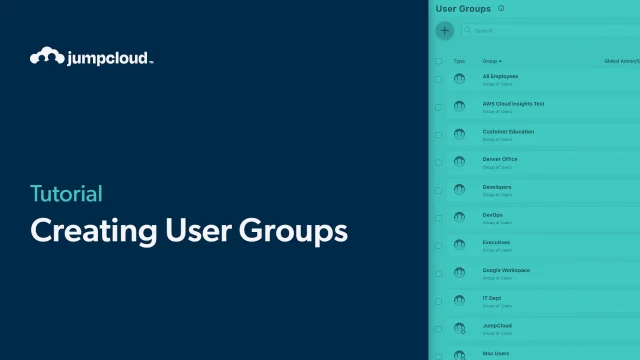 Creating User Groups