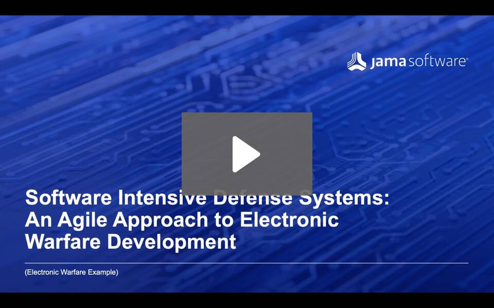 Software Intensive Defense Systems: An Agile Approach to Electronic Warfare Development Software Intensive Defense Systems: An Agile Approach to Electronic Warfare Development