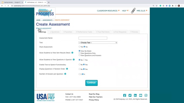 Screenshot from Getting Started With USATestprep video