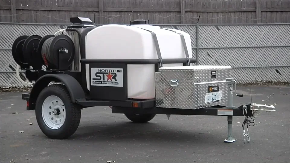 NorthStar Trailer-Mounted Hot Water Commercial Pressure Washer - 4000 PSI