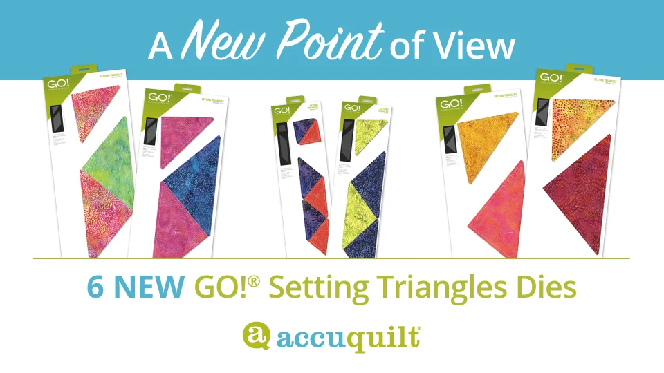 AccuQuilt GO! Half Rectangle Triangle Die 3 x 6 Finished - 0699195554117