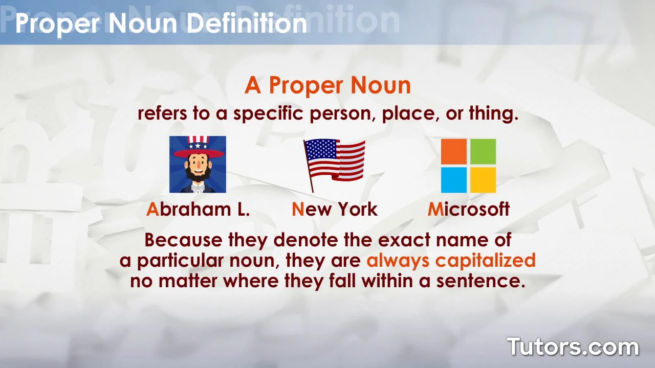 Proper Nouns | Definition, Rules, & Examples