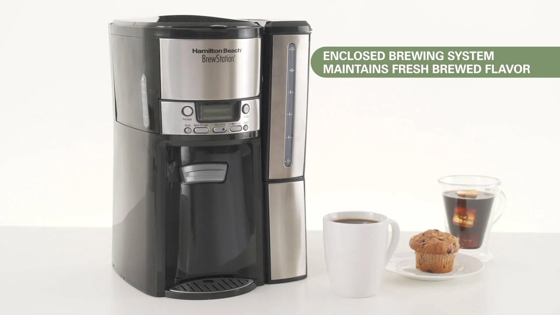 Hamilton Beach BrewStation® 12 Cup Coffee Maker Black & Stainless - 48464