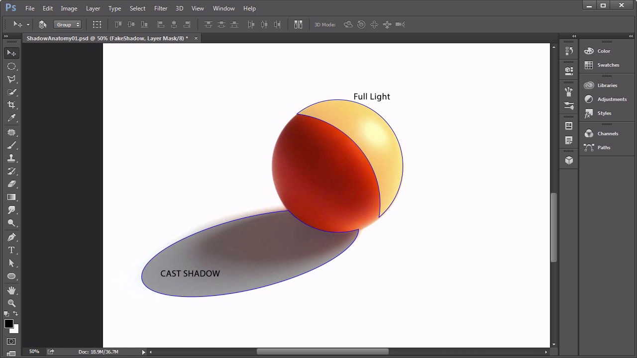 Mastering Light & Shadow in Adobe Photoshop - Shadow Anatomy