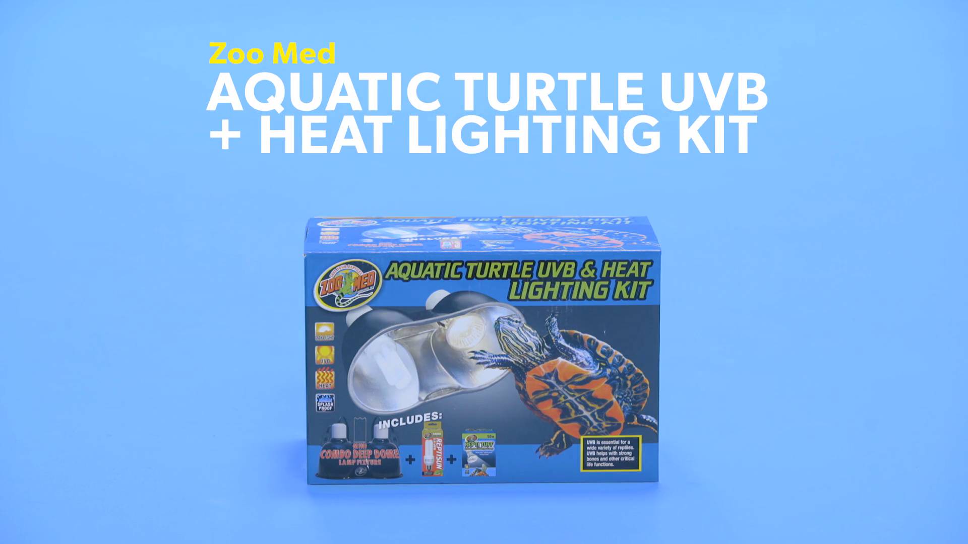 aquatic turtle uvb and heat lighting kit