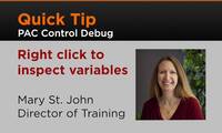 PAC Control Debug: Right Click to Inspect Variables