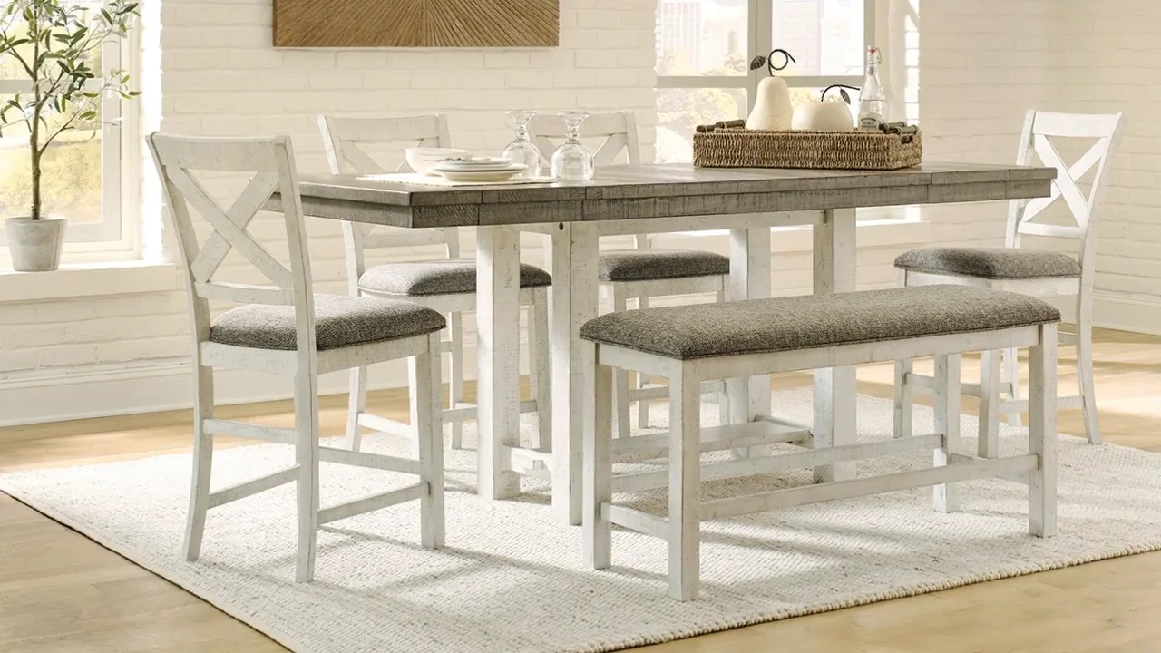 6 Piece Counter Height Dining Table Set